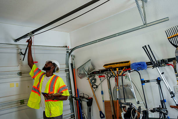 Professional Garage Door Panel Replacement technician working in La Palma, CA